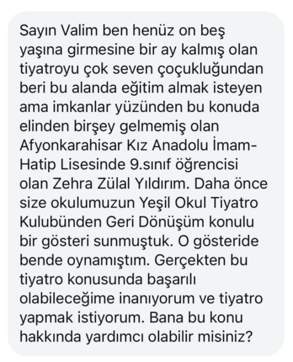 Tiyatro Tutkunu Zehra Zülal Hayaline Kavuşuyor