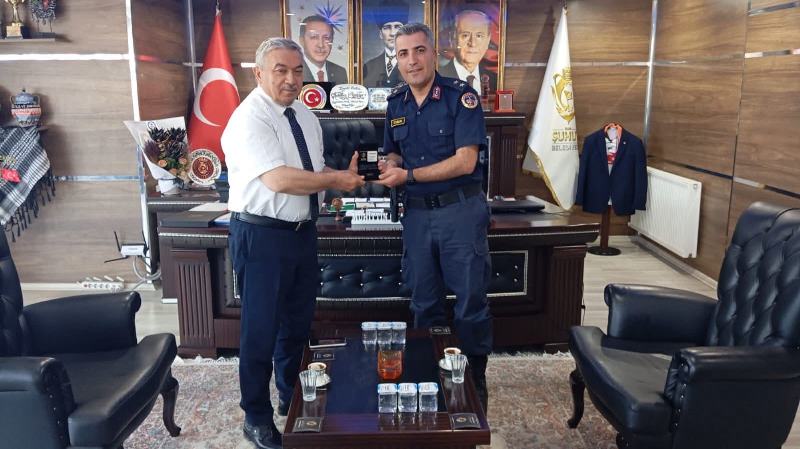 Üsteğmen Yunus Tosun’dan Başkan Özaşkın’a Ziyaret