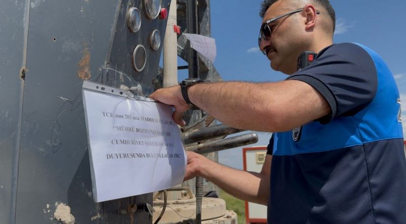 Heybeli Termal Bölgesinde Mühürleme İşlemi