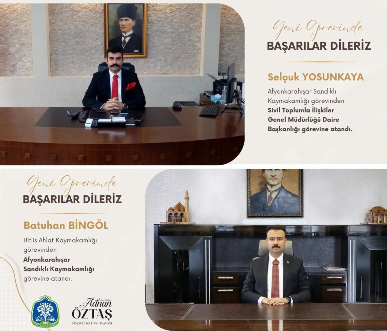 Sandıklı Kaymakamlığında Görev Değişimi: Selçuk Yosunkaya Ankara’ya Atandı