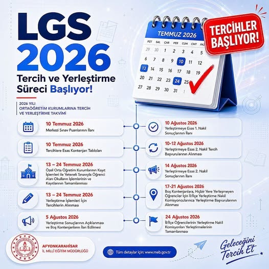 LGS 2026 Tercih Maratonu Başlıyor: İşte Tercih Ve Yerleştirme Takvimi