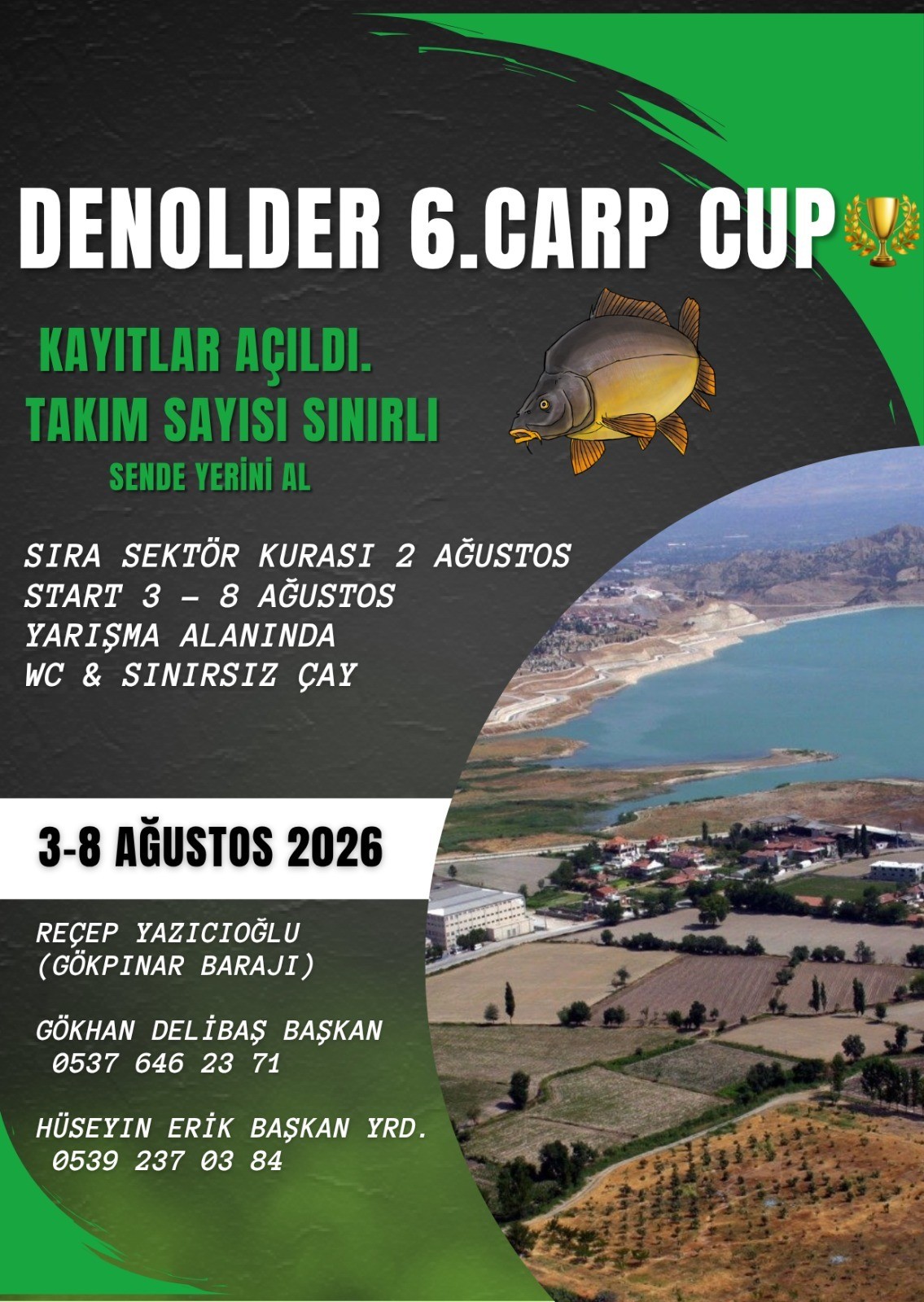Sportif Balıkçılık Turnuvası Denizli’de Başlıyor: Afyonkarahisar’dan Katılım Var