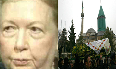 KONYA'DA YATAN HZ. MEVLANA AŞIĞI BİR MEVLEVİ.BAYAN PROFESÖR
