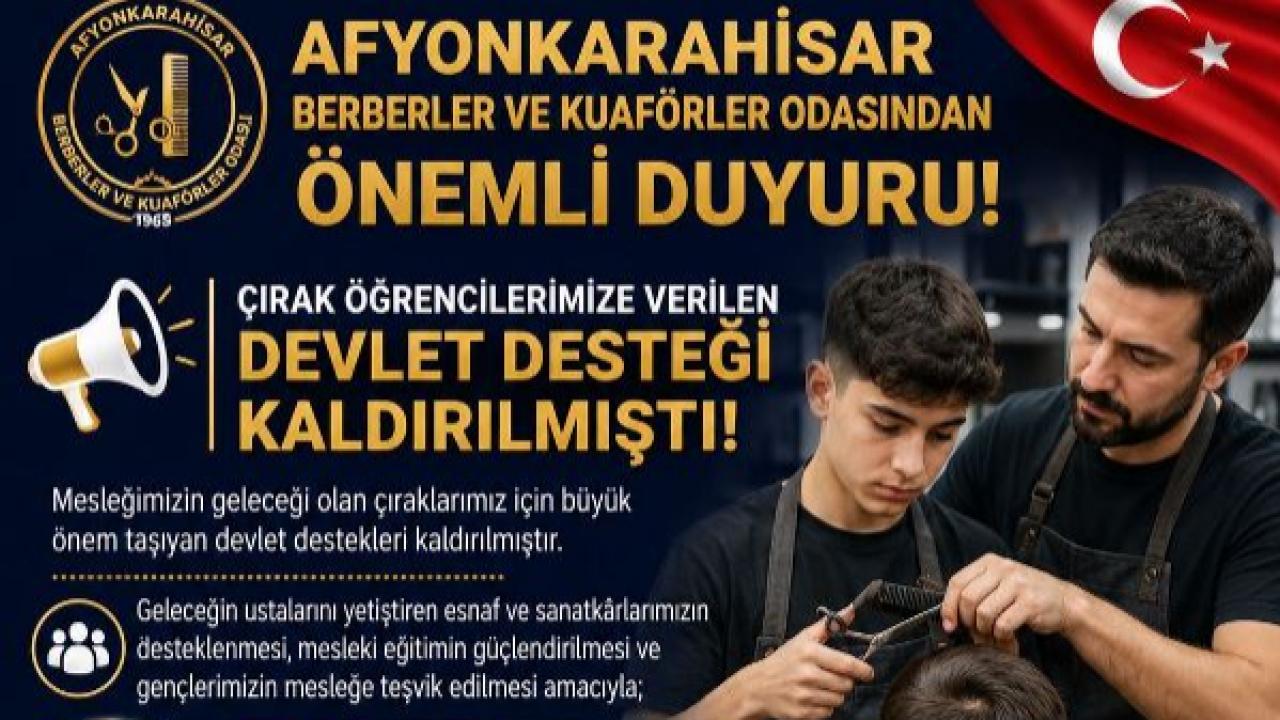 Afyonkarahisar’da Berber ve Kuaförlerden Büyük İmza Hareketi!