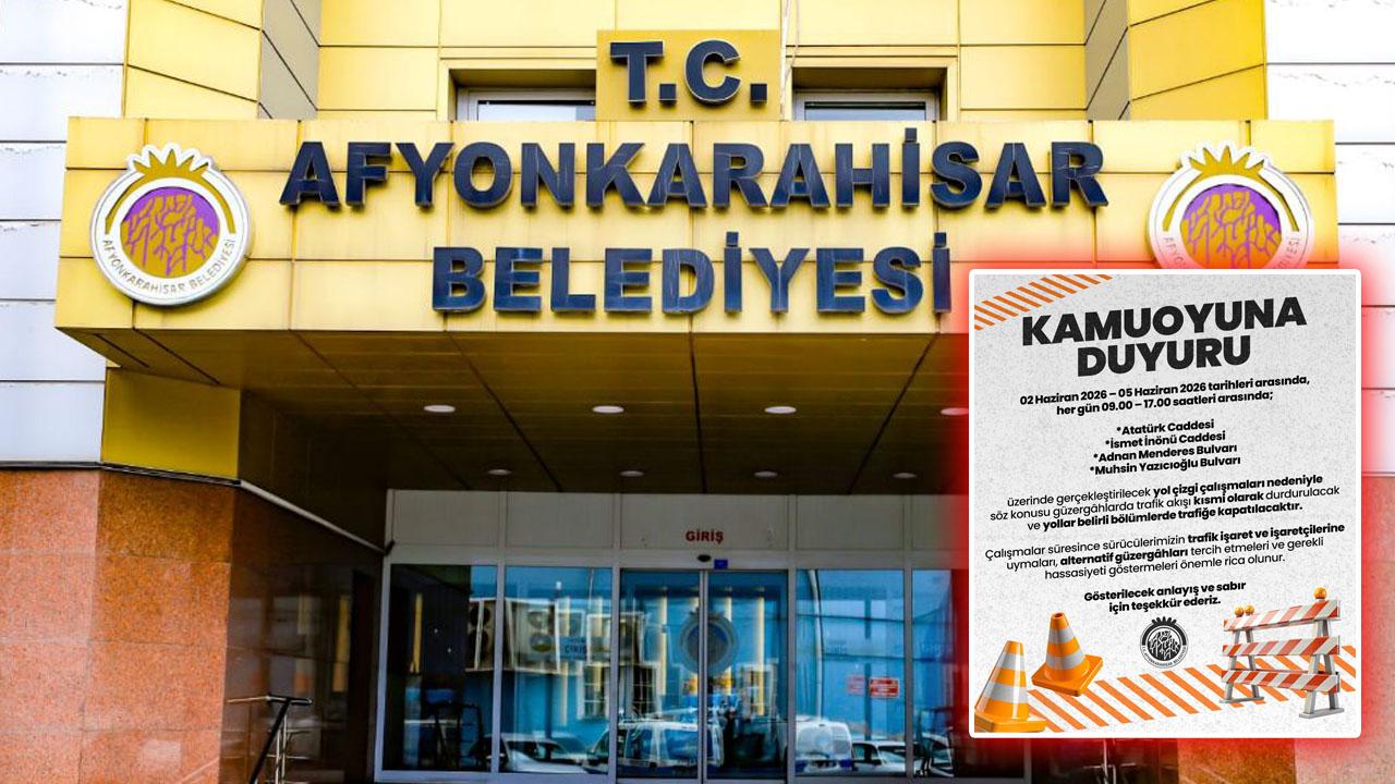 Afyonkarahisar’da Yol Çizgi Çalışmaları Başlıyor: Bazı Güzergâhlarda Trafik Düzenlemesine Gidilecek