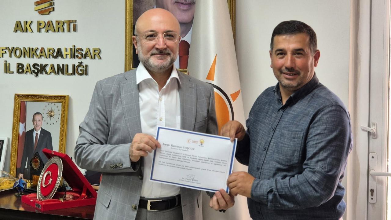 Başkan Şahin’den Kızılören Teşkilatına Teşekkür Belgesi Takdimi