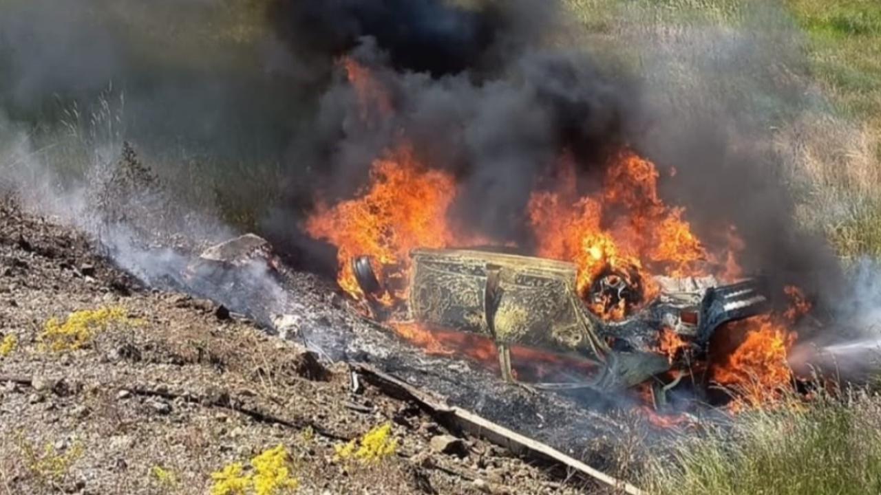 Kütahya’da Takla Atan Otomobil Alev Aldı! 5 Yaralı