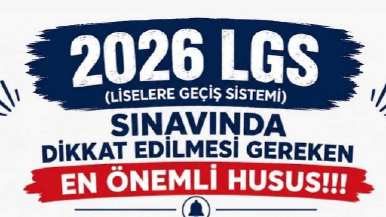 Afyon'da LGS Günü Okul Bahçeleri Kilitlenecek!