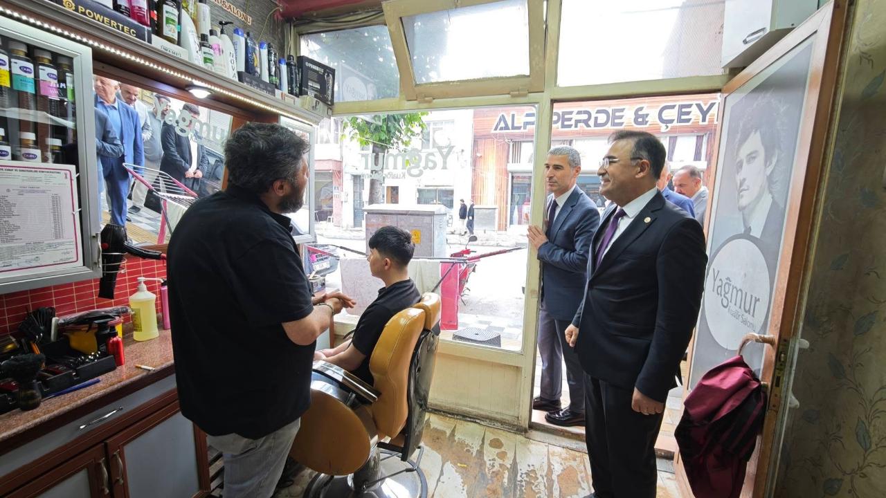 Vali Aktaş ve Milletvekili Arslan'dan Mecidiye Esnafına Ziyaret