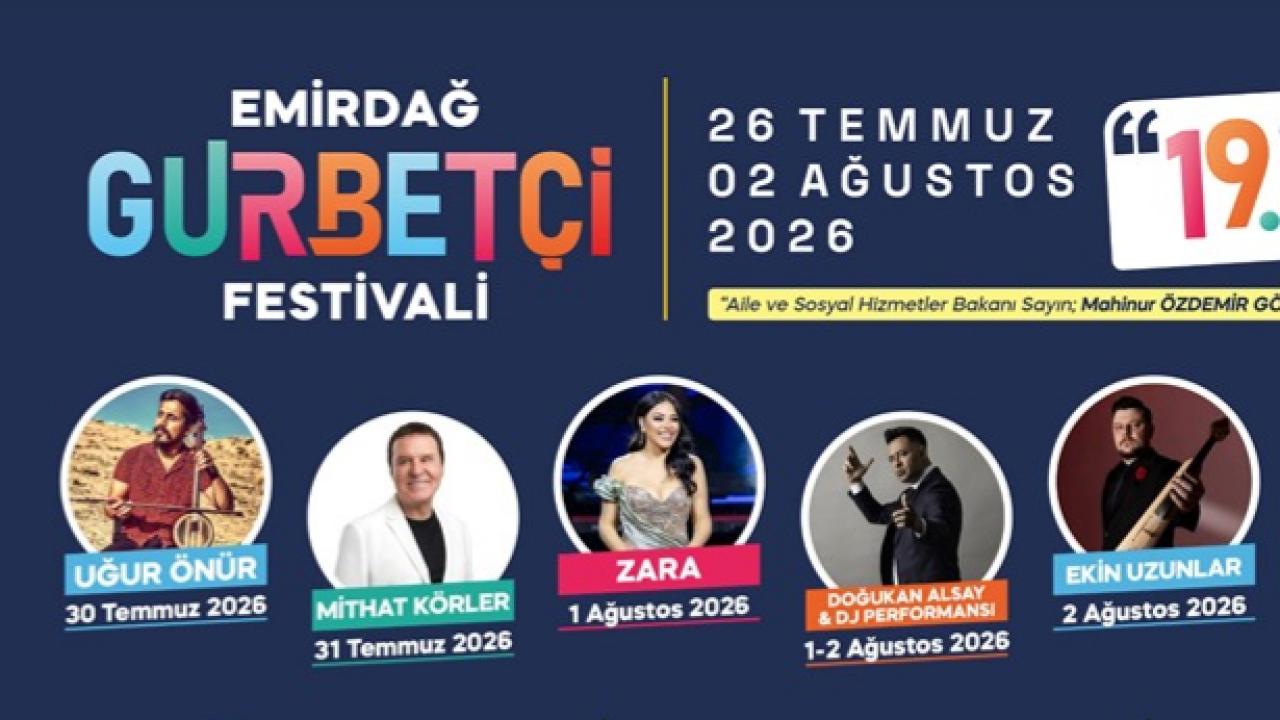 Emirdağ 19. Gurbetçi Festivali İçin Geri Sayım Başladı