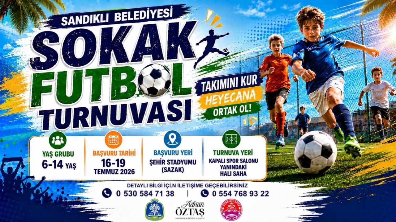 Sandıklı'da Çocuklar İçin Sokak Futbolu Heyecanı Başlıyor! Başvurular 16 Temmuz'da Açılıyor