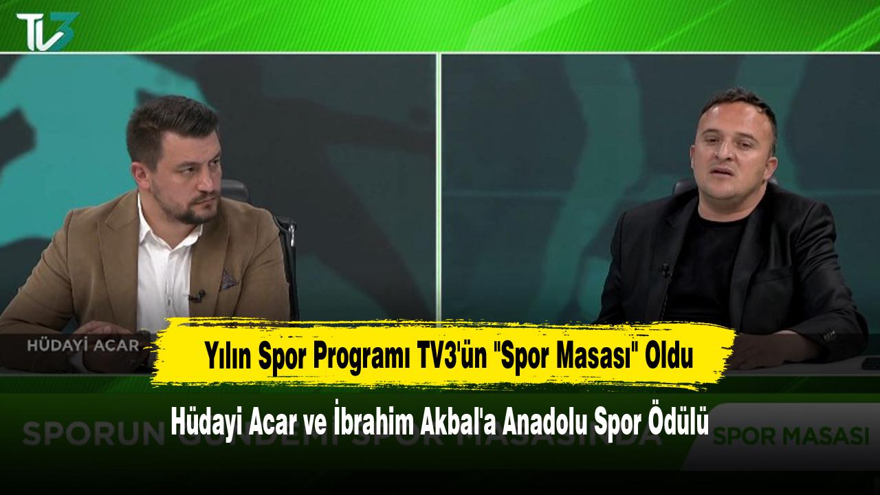 Yılın Spor Programı TV3'ün "Spor Masası" Oldu